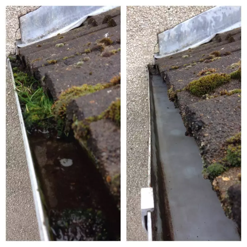 Gutters cleaned before and after in Dunfermline – Gutter Repairs Dunfermline