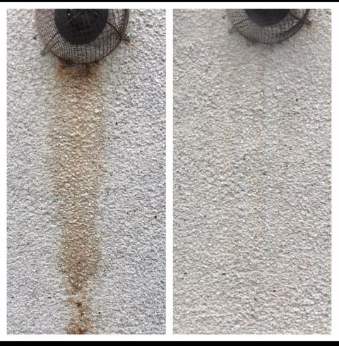 Graffiti cleaned from exterior surface in Paint &  Fife