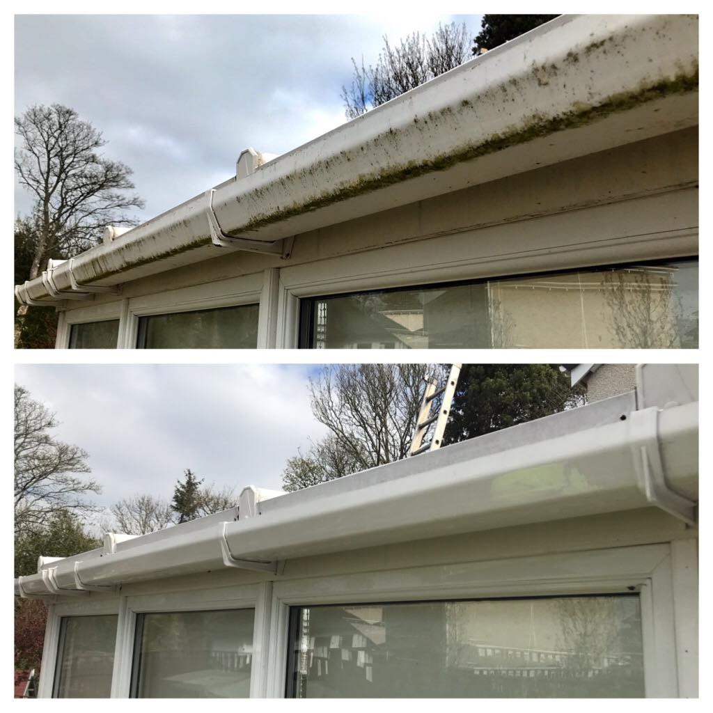 Conservatory roof cleaning results in Edinburgh Conservatory cleaning transformation before and after in Edinburgh