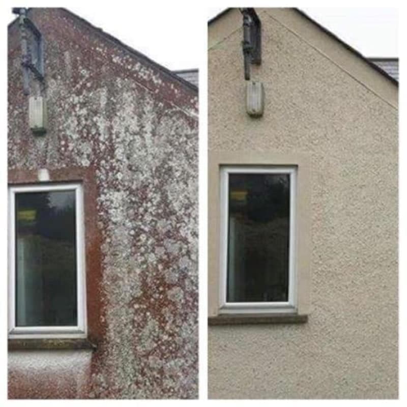 Before and after render cleaning in Fife Before and after render cleaning in Fife