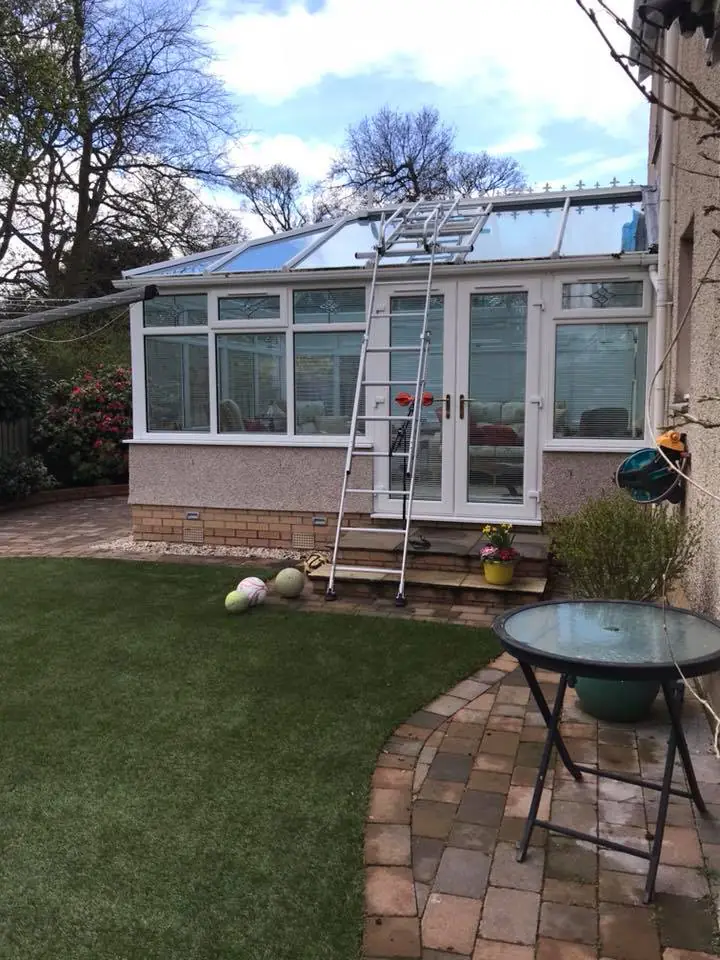 Conservatory cleaned before and after in Edinburgh