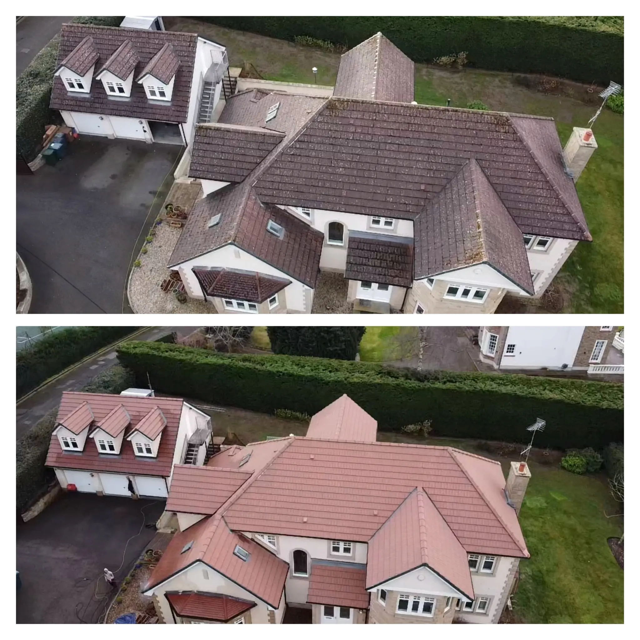 Roof cleaned in Edinburgh