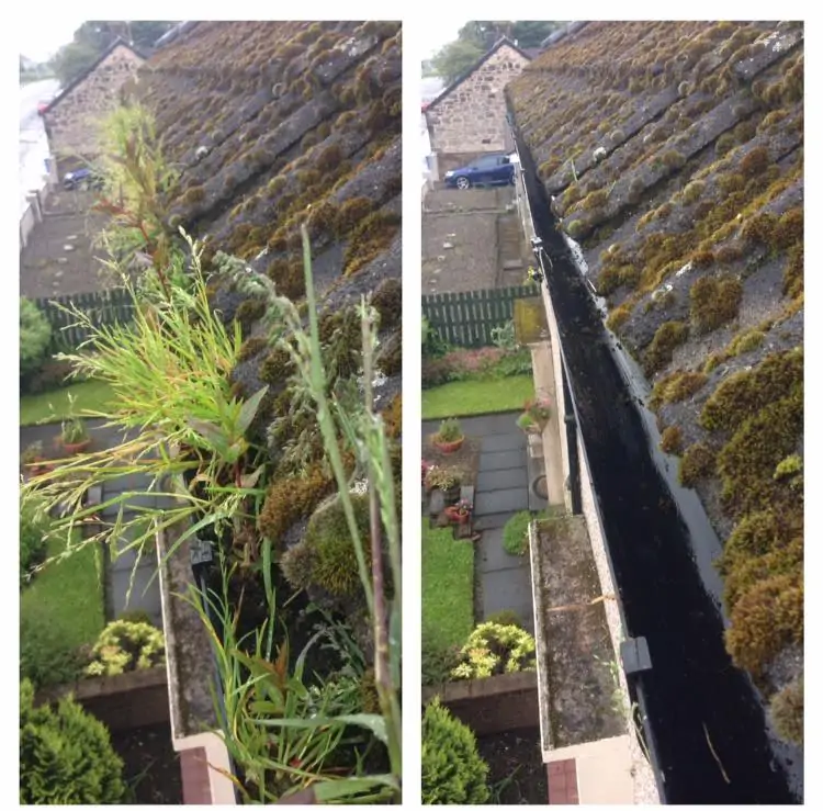 Results from gutter clean in Edinburgh